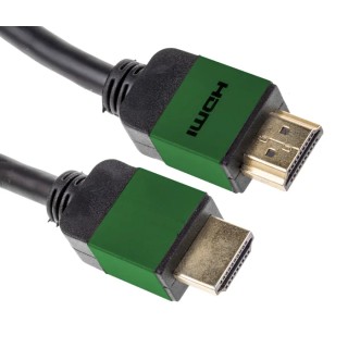 RS PRO 7.5 m High Speed HDMI Cable Male HDMI to Male HDMI 300V DC PVC Jacket Green 913-4880