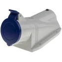 Scame Wall Mount Industrial Power Connector 2P+PE 32A 230V IP44 Blue OPTIMA-BASE IP44