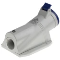 Scame Wall Mount Industrial Power Connector 2P+PE 32A 230V IP44 Blue OPTIMA-BASE IP44