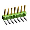 TE Connectivity AMPMODU MOD II Series Right Angle Through Hole Pin Header 7 Contacts 2.54 mm Pitch 1 Row 826652-7