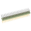 TE Connectivity AMPMODU MOD II Series Right Angle Through Hole Pin Header 40 Contacts 2.54 mm Pitch 2 Row 2-826634-0