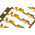 TE Connectivity AMPMODU MOD IV Series Female Crimp Terminal 5A Current 24-20 AWG Gold Plated Phosphor Bronze Contact 167301-4