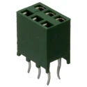 TE Connectivity AMPMODU Series Straight Through Hole PCB Socket, 6-Contact, 2 Row, 2.54 mm Pitch, Solder Termination HV100