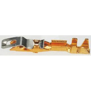 TE Connectivity AMPMODU Series Female Crimp Terminal for 20 AWG Wire, Gold Plated, Phosphor Bronze Contact 867052-2