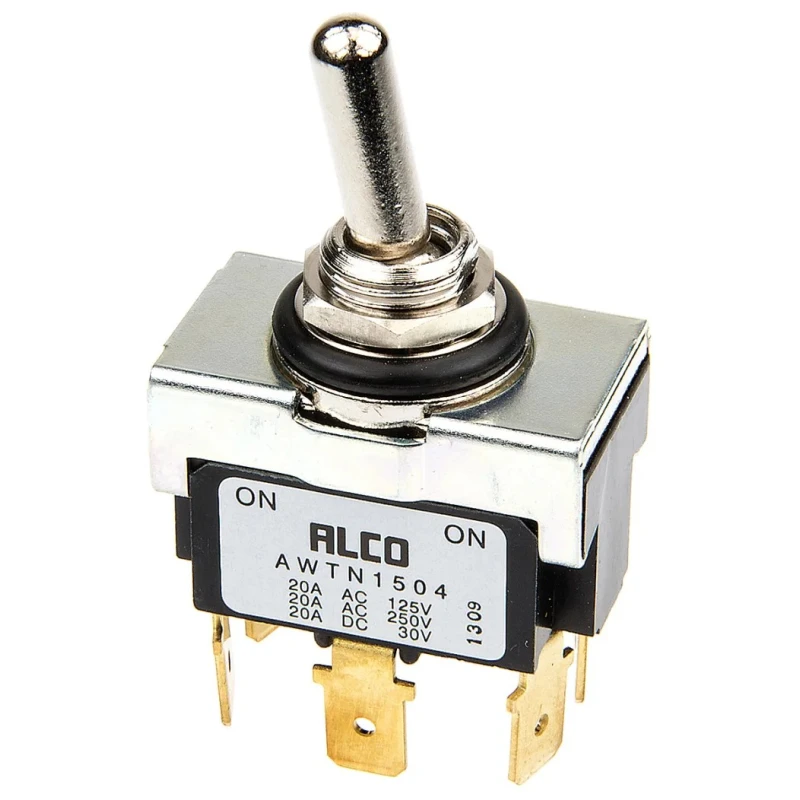 TE Connectivity Toggle Switch Panel Mount On-On DPDT Tab Terminal 30 V dc AWTN1504