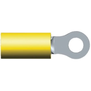 TE Connectivity PIDG Insulated Ring Terminal M4 Stud Size 12 AWG to 10 AWG Wire Size Yellow 35787