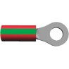 TE Connectivity PIDG Insulated Ring Terminal M4 Stud Size, 22 AWG to 16 AWG Wire Size, Nylon Insulation, Red 1-320551-2
