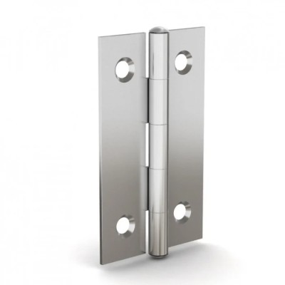 Pinet Stainless Steel Butt Hinge Rivet Fixing 50mm x 30mm x 1mm 52A3571