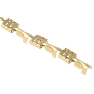 TE Connectivity FASTON .250 Yellow Uninsulated Female Spade Connector Crimp 6.35 x 0.81 mm Tab Size 17 AWG to 13 2-160256-1