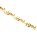 TE Connectivity FASTON .250 Yellow Uninsulated Female Spade Connector Crimp 6.35 x 0.81 mm Tab Size 17 AWG to 13 2-160256-1
