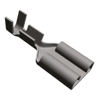 TE Connectivity FASTON .250 Silver Uninsulated Female Spade Connector 6.35 x 0.81 mm Tab Size 20 AWG to 15 AWG 6-160432-3