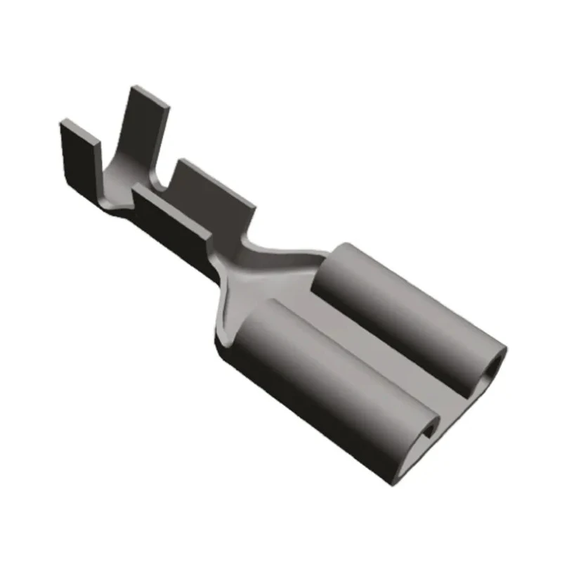 TE Connectivity FASTON .250 Silver Uninsulated Female Spade Connector 6.35 x 0.81 mm Tab Size 20 AWG to 15 AWG 6-160432-3