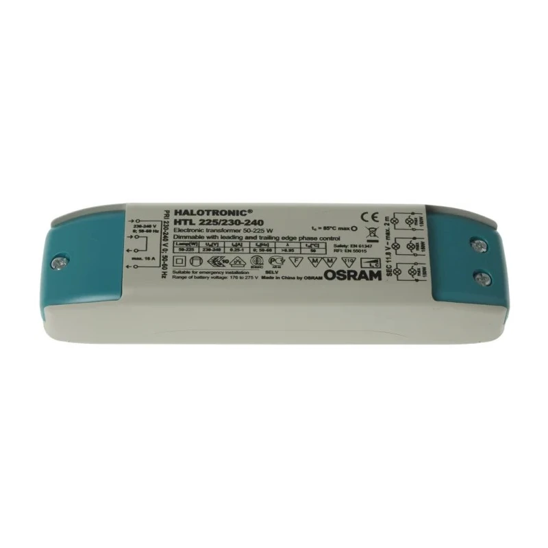 Osram Light Transformer 105W, 230/240 V AC Primary, 11.3 V AC Secondary, Surface Mount, Dimmable HTL Series 4008321927026