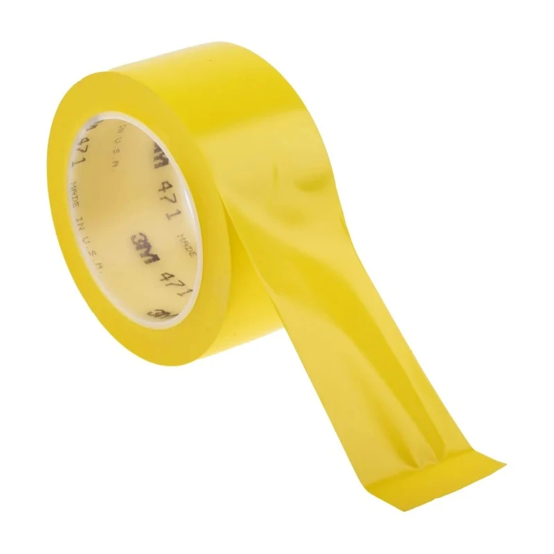3M Yellow Vinyl Lane Marking Tape 50mm Width 33m Length 0.14mm Thickness Rubber Adhesive 471