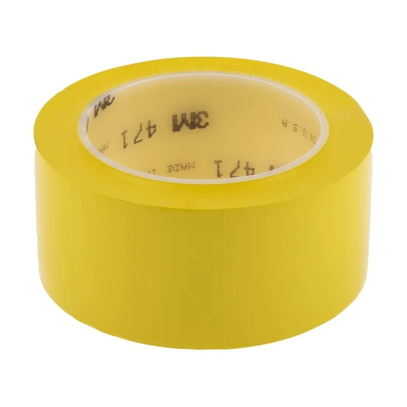 3M Yellow Vinyl Lane Marking Tape 50mm Width 33m Length 0.14mm Thickness Rubber Adhesive 471