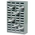 RS PRO Steel Cabinet 48 Steel Drawer Storage Cabinet 937 mm x 586 mm x 222 mm Grey 669-3790