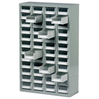 RS PRO Steel Cabinet 48 Steel Drawer Storage Cabinet 937 mm x 586 mm x 222 mm Grey 669-3790