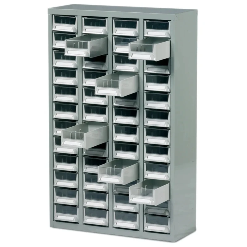 RS PRO Steel Cabinet 48 Steel Drawer Storage Cabinet 937 mm x 586 mm x 222 mm Grey 669-3790