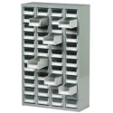 RS PRO Steel Cabinet 48 Steel Drawer Storage Cabinet 937 mm x 586 mm x 222 mm Grey 669-3790