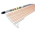 CK Cable Rod Kit 10 Fibreglass Composite Rods, 1 Adapter 5 mm, 1 Cable Hook, 1 Coiled Steel Flexi Lead 190 mm T5410