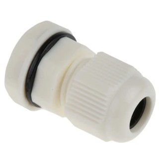 RS PRO White Polyamide 66 Cable Gland M12 Thread 3 mm Min, 6.5 mm Max, IP68 669-4642