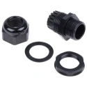 RS PRO Black Polyamide 66 Cable Gland, M25 Thread, 13 mm Minimum Cable Diameter, 18 mm Maximum Cable Diameter, IP68 669-4676