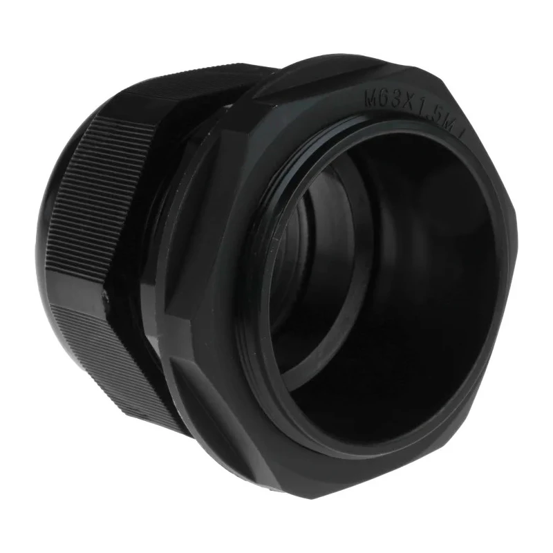 RS PRO Black Polyamide 66 Cable Gland M63 Thread, 34 mm min., 44 mm max., IP68 669-4686
