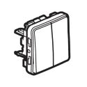 Legrand Plexo 2 Gang 2 Way 2 Pole Time Lag Key Operated Surface Light Switch 400V 10A 0 707 26