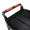 RS PRO 2 Aluminium Rubber Trolley 2 Shelves Plastic Platform 866 mm Length 500 mm Width 120 kg Load Capacity 669-3740