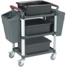 RS PRO 3 Shelf Aluminium Trolley with Rubber Wheels 630mm Platform Length, 150kg Load Capacity, Model 669-3774