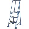 RS PRO 3 Tread Steel, Rubber Safety Steps 0.77m Platform Height Blue 669-3730