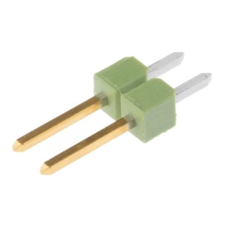 TE Connectivity AMPMODU MOD II Series Straight Through Hole Pin Header, 2 Contact, 2.54 mm Pitch, 1 Row, Unshrouded 826629-2