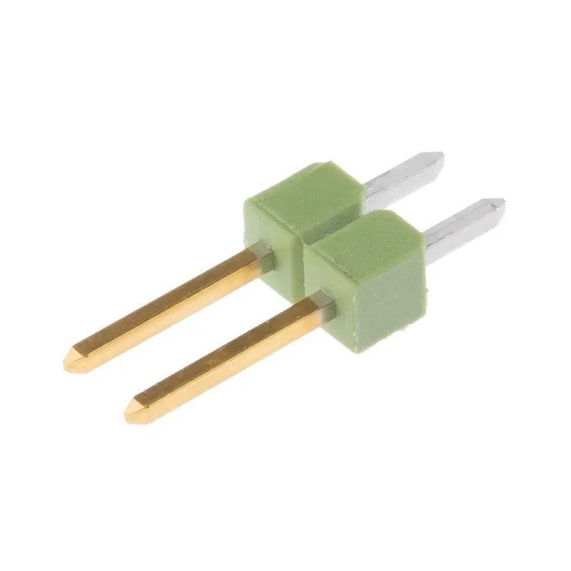 TE Connectivity AMPMODU MOD II Series Straight Through Hole Pin Header, 2 Contact, 2.54 mm Pitch, 1 Row, Unshrouded 826629-2