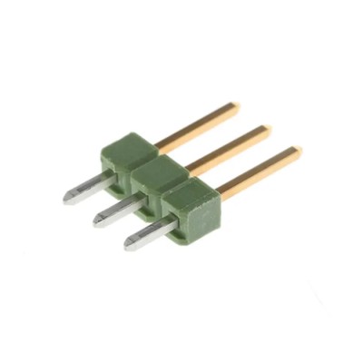 TE Connectivity AMPMODU MOD II Series Straight Through Hole Pin Header, 3 Contact, 2.54 mm Pitch, 1 Row, Unshrouded 826629-3