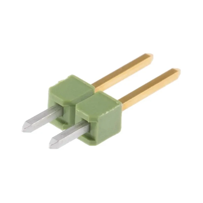 TE Connectivity AMPMODU MOD II Series Straight Through Hole Pin Header 2 Contact 2.54 mm Pitch 1 Row Unshrouded 826629-2