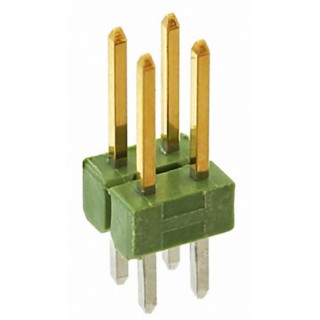 TE Connectivity AMPMODU MOD II Series Straight Through Hole Pin Header, 4 Contact(s), 2.54 mm Pitch, 2 Row 826632-2