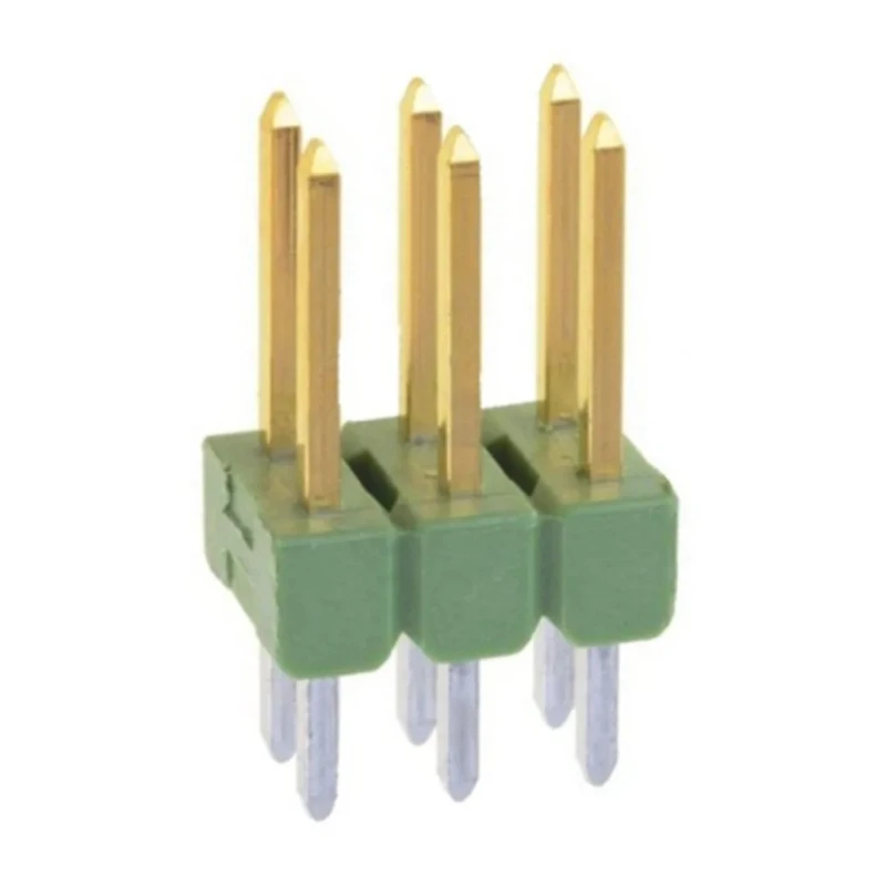 TE Connectivity AMPMODU MOD II Series Straight Through Hole Pin Header 6 Contacts 2.54 mm Pitch 2 Row Unshrouded 826632-3