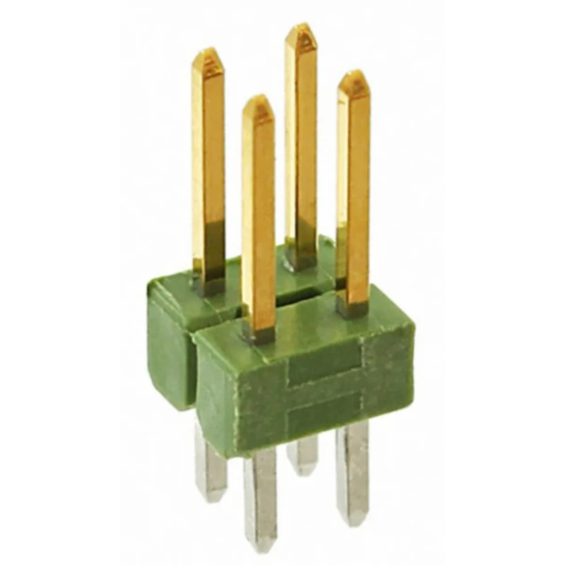 TE Connectivity AMPMODU MOD II Series Straight Through Hole Pin Header, 4 Contacts, 2.54 mm Pitch, 2 Row, Unshrouded 826632-2
