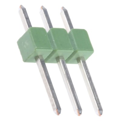 TE Connectivity AMPMODU MOD II Series Straight Through Hole Pin Header, 3 Contact, 2.54 mm Pitch, 1 Row, Unshrouded 826926-3