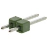 TE Connectivity AMPMODU MOD II Series Straight Through Hole Pin Header, 2 Contacts, 2.54 mm Pitch, 1 Row, Unshrouded 826926-2