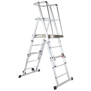 Zarges Aluminium Work Platform 1.3m, 1.6m, 1.8m, 2.1m, 2.4m Platform Height, 38.5kg Weight, 150kg Load Capacity 41327