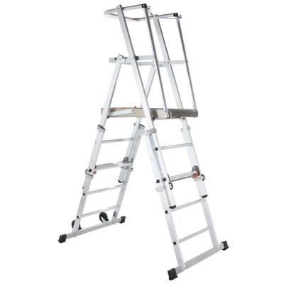 Zarges Aluminium Work Platform 1.3m, 1.6m, 1.8m, 2.1m, 2.4m Platform Height, 38.5kg Weight, 150kg Load Capacity 41327
