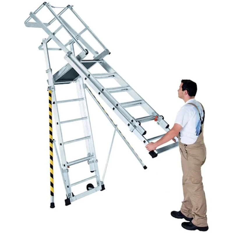 Zarges Aluminium Work Platform 1.3m, 1.6m, 1.8m, 2.1m, 2.4m Platform Height, 38.5kg Weight, 150kg Load Capacity 41327