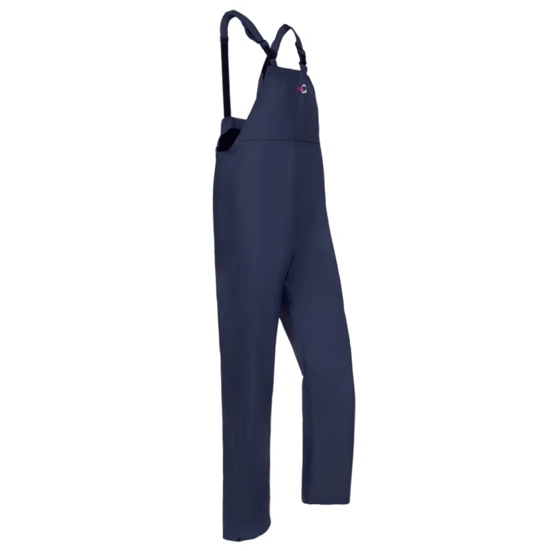 Sioen Navy Reusable Bib & Brace Dungarees, Size L, Windproof and Waterproof with Polyamide Flexothane Material F4600/N/L