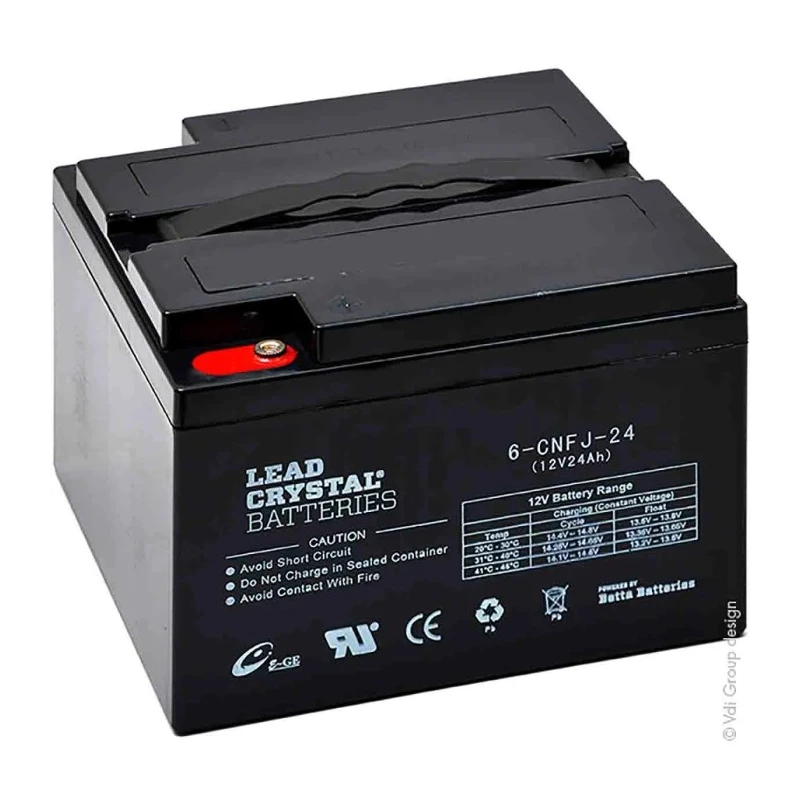 ENIX Energies Standard Sealed Lead Acid Battery 12 V 24 Ah 166 mm x 125 mm AMC9004