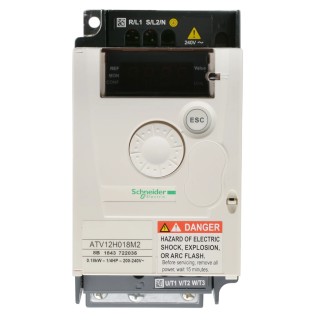 Schneider Electric Inverter Drive, 180 W Power Rating, 1 Phase, 230V AC, 1.4 A Output Current, ATV12H018M2