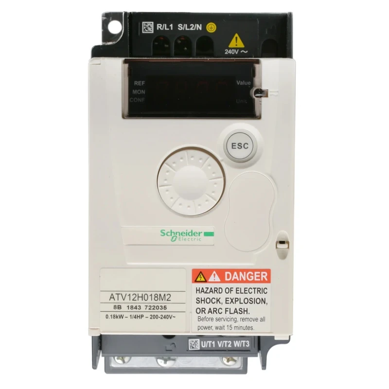 Schneider Electric Inverter Drive, 180 W Power Rating, 1 Phase, 230V AC, 1.4 A Output Current, ATV12H018M2