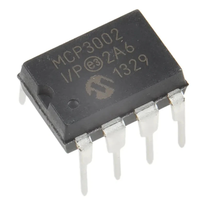Microchip 2-Channel 10-Bit Successive Approximation Register ADC 200ksps 8-Pin PDIP MCP3002-I/P