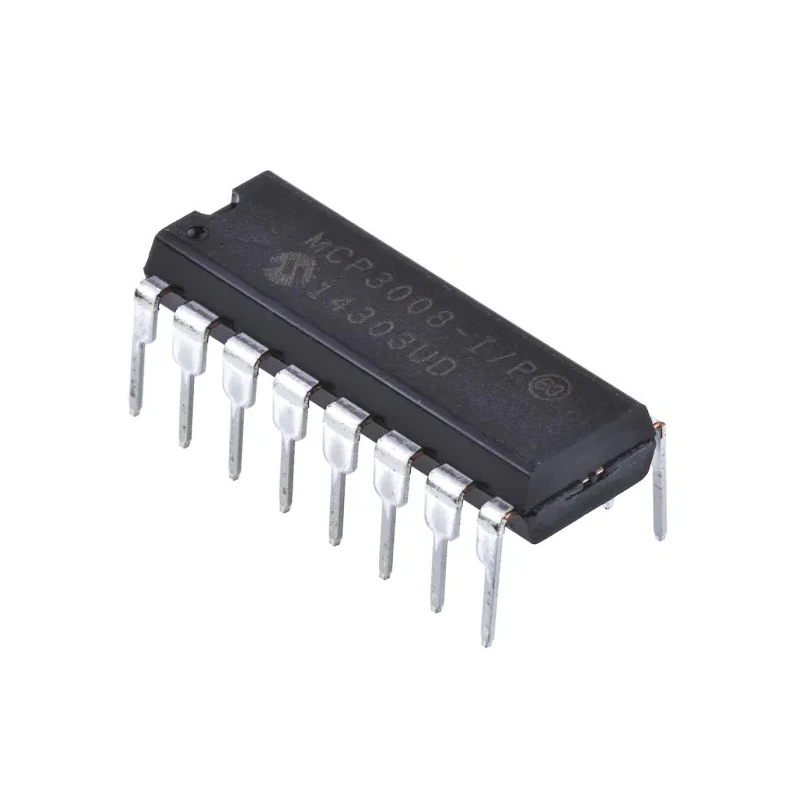 Microchip 8-Channel 10-bit Successive Approximation Register (SAR) Analog to Digital Converter 200ksps 16-Pin MCP3008-I/P