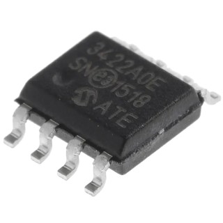 Microchip Delta Sigma 18 bit 2-Channel ADC 4 SPS 8-Pin SOIC MCP3422A0-E/SN